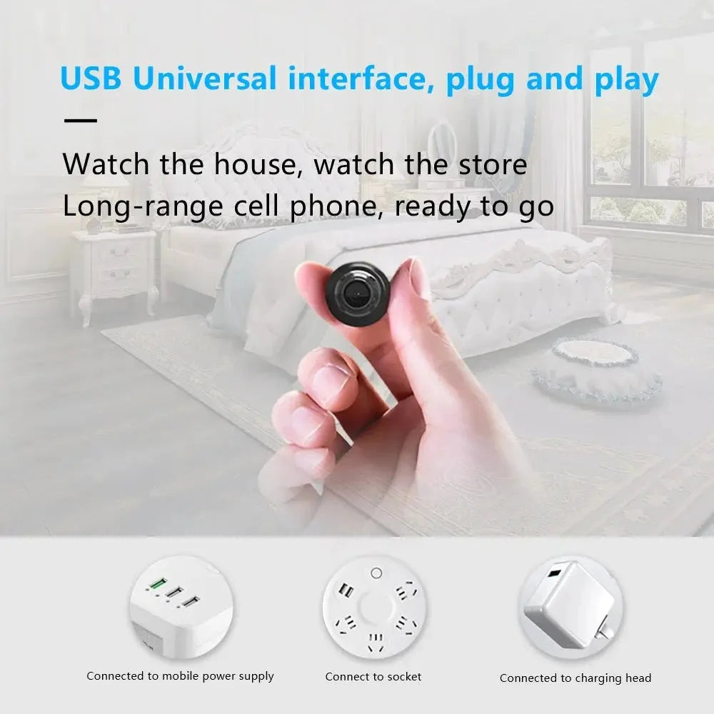 1080P WiFi Camera With Night Vision And Motion Detection For Car And Home Guard