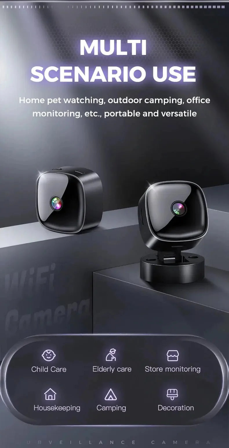 4K 360 Degree WiFi Mini Security Camera Night Vision Smart Home Ready