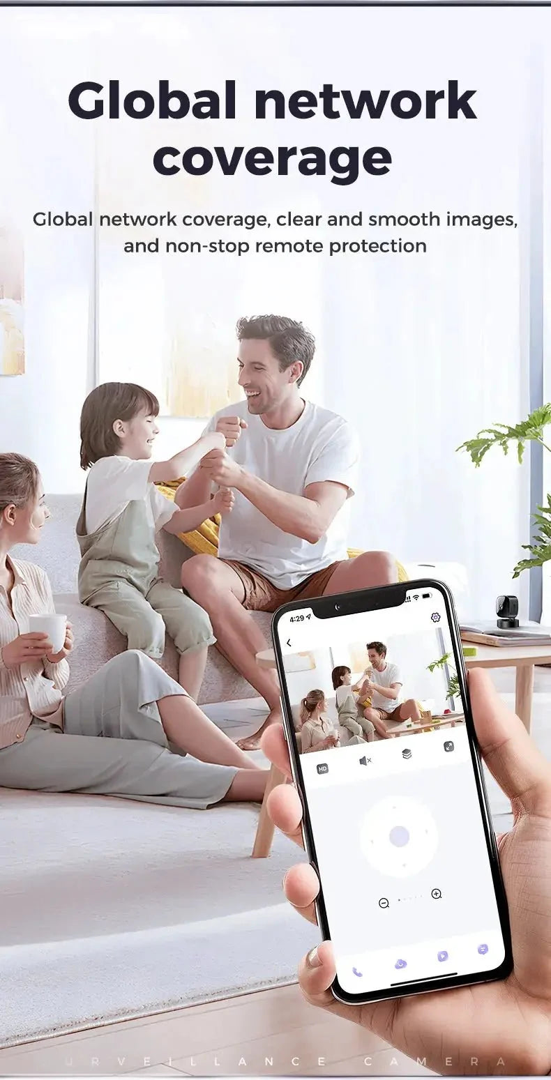 4K 360 Degree WiFi Mini Security Camera Night Vision Smart Home Ready