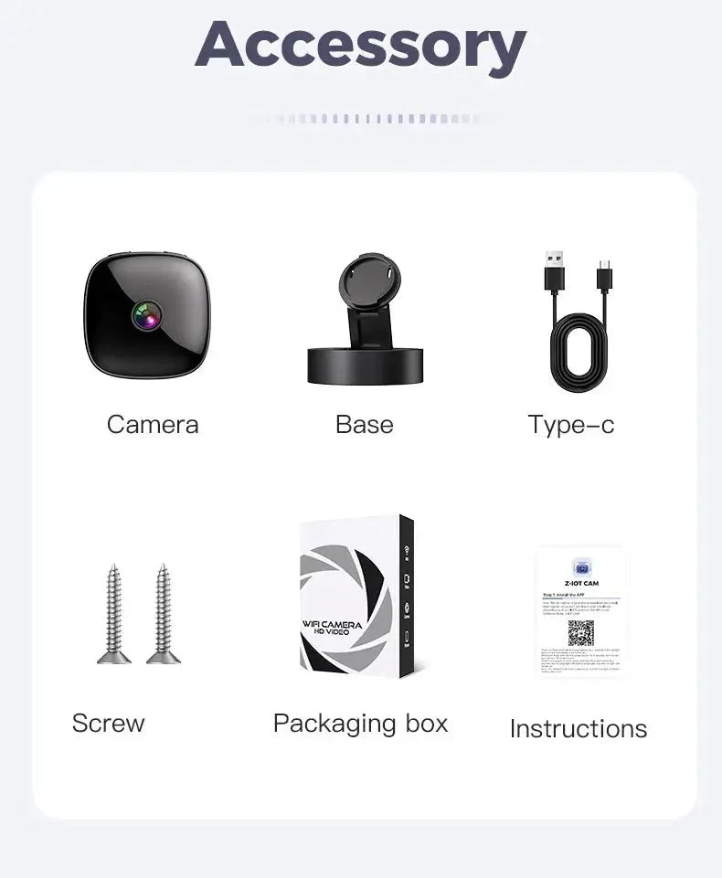 4K 360 Degree WiFi Mini Security Camera Night Vision Smart Home Ready