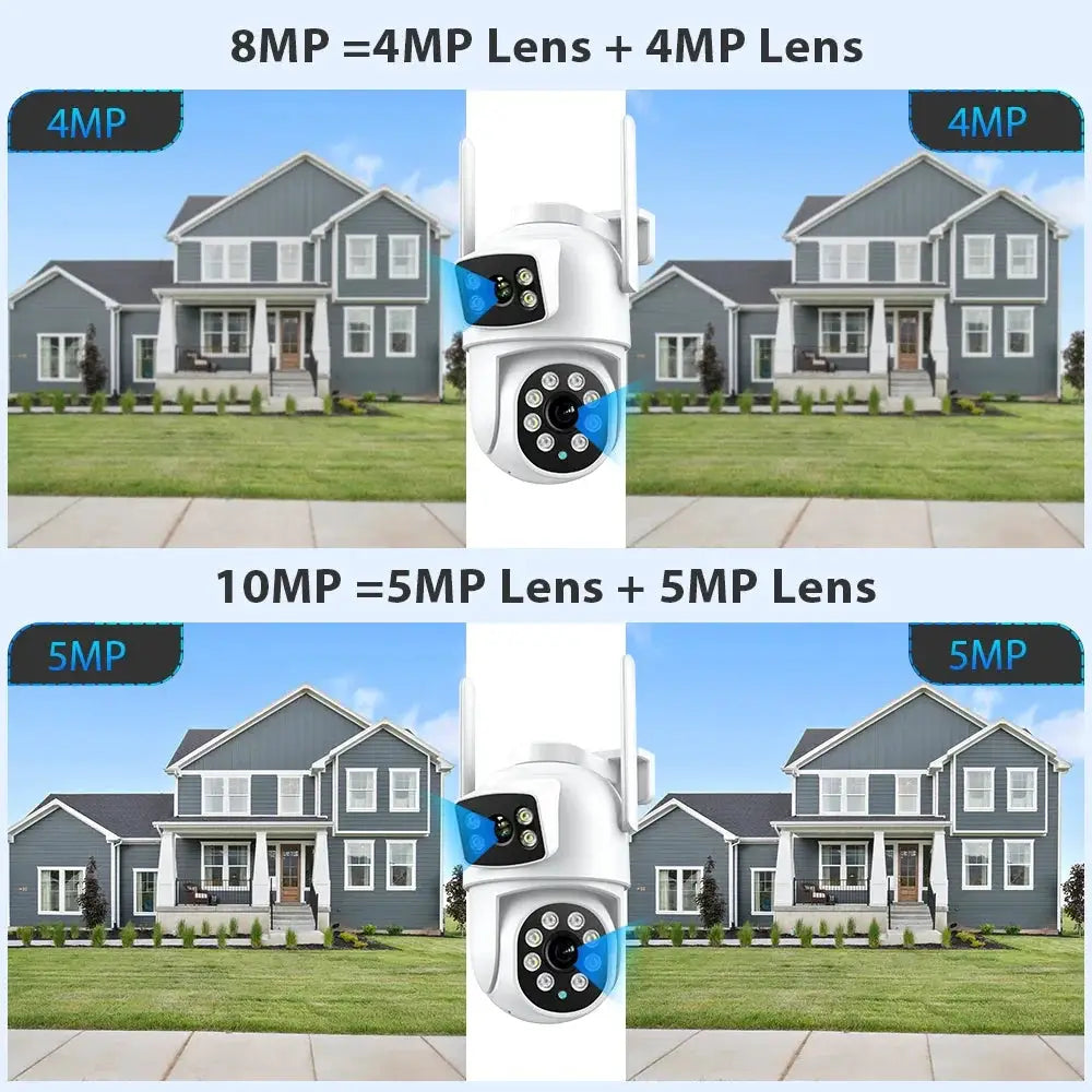 BESDER O-Kam Pro - Dual Screen 4K Outdoor PTZ WiFi Camera With Human Detection by stepyours.com