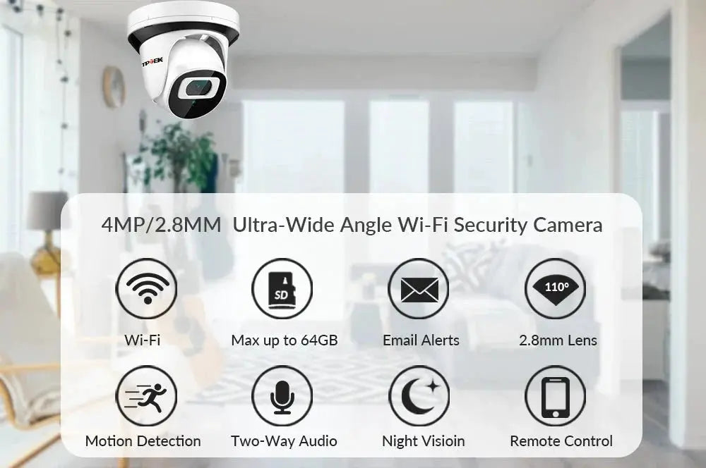 4MP Indoor WiFi Security Camera With Motion Detection CamHi - stepyours.com