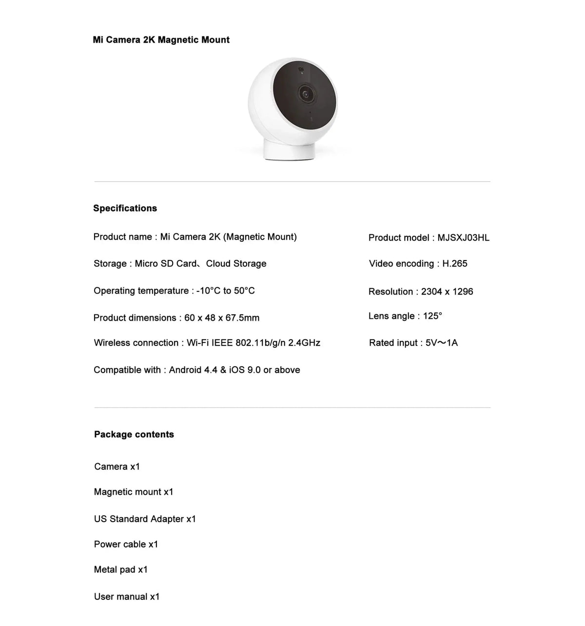 Xiaomi Smart IP Camera Standard Edition 2K HD Infrared Night Vision AI Alarm - stepyours.com