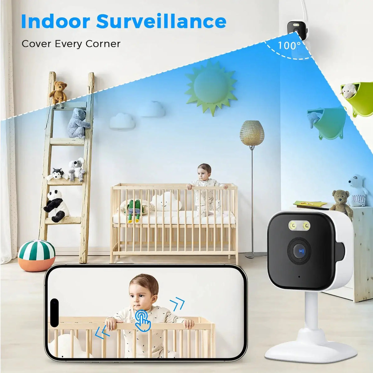 BESDER 5MP Indoor Cube Camera - AI Human Detection And Two - Way Audio - stepyours.com