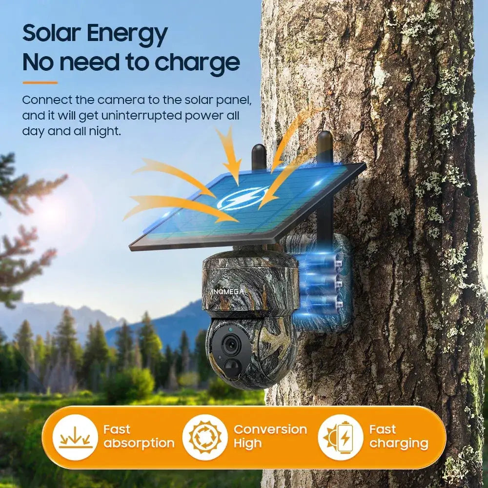 INQMEGA Solar 4G Outdoor Security Camera With Solar Panel