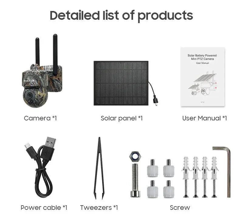 INQMEGA Solar 4G Outdoor Security Camera With Solar Panel