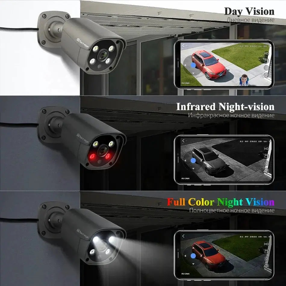 Techage AI PoE 4K Outdoor Security Camera With Two Way Audio For NVR - stepyours.com