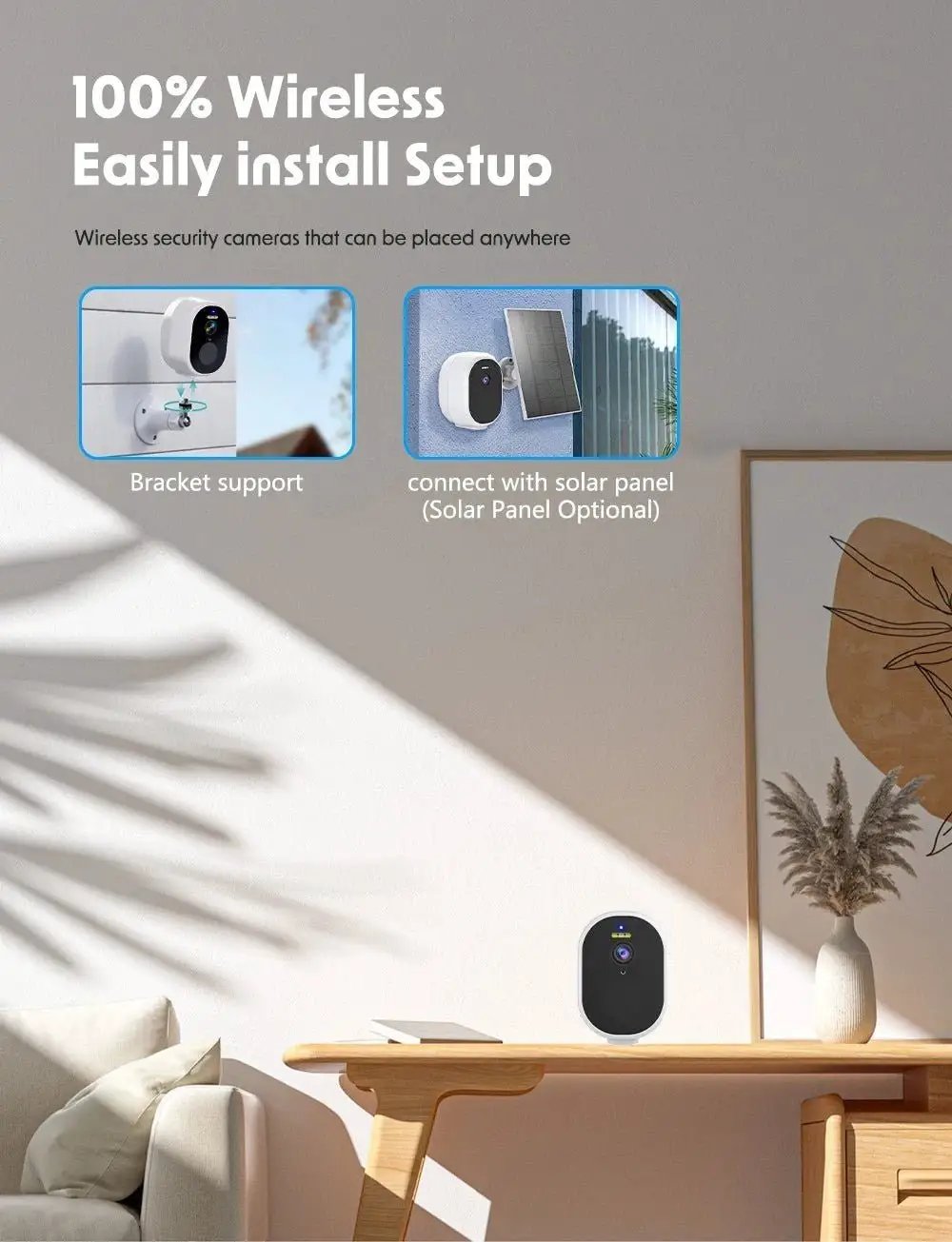 Never Miss A Moment Solar Powered 4MP Battery Spotlight Camera 2K Outdoor Tuya - stepyours.com