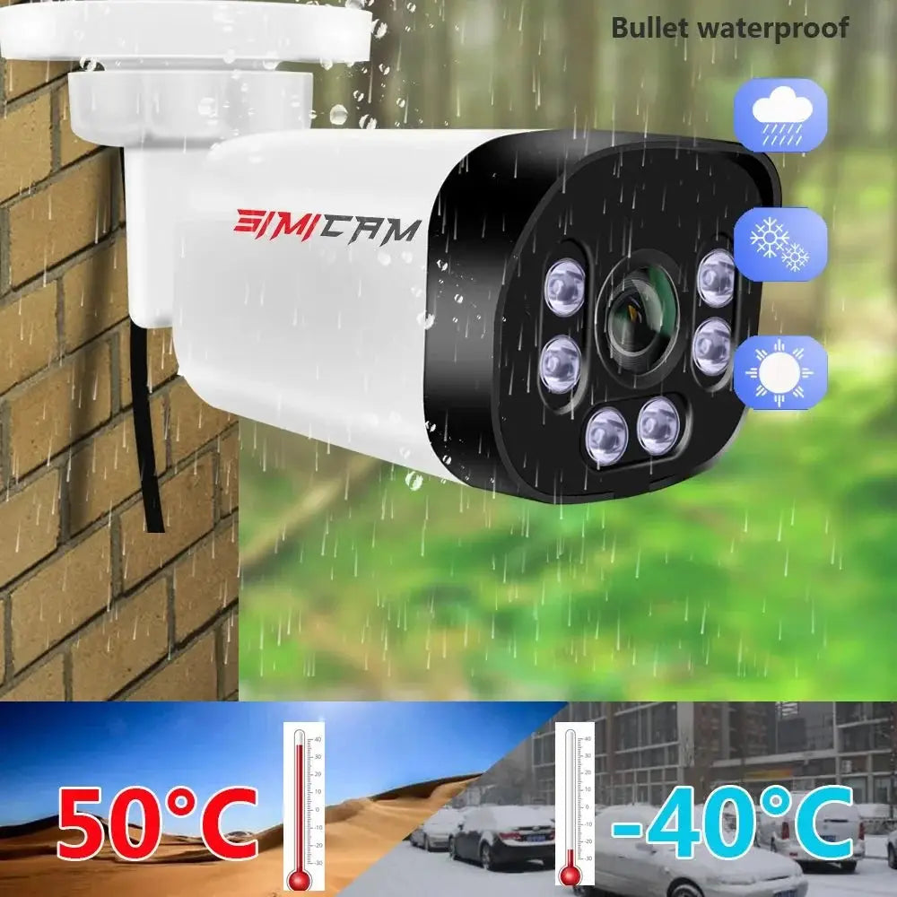 SIMICAM 4K PoE Bullet Camera With Audio - Ultra Clear 8MP Surveillance Hooks - stepyours.com