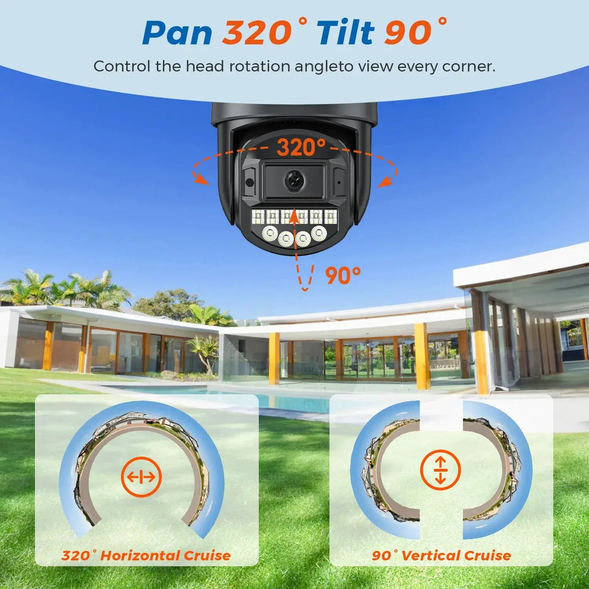 BESDER 5K 10MP WiFi PTZ Outdoor AI Human Detection CCTV Camera 4K IP66 - stepyours.com