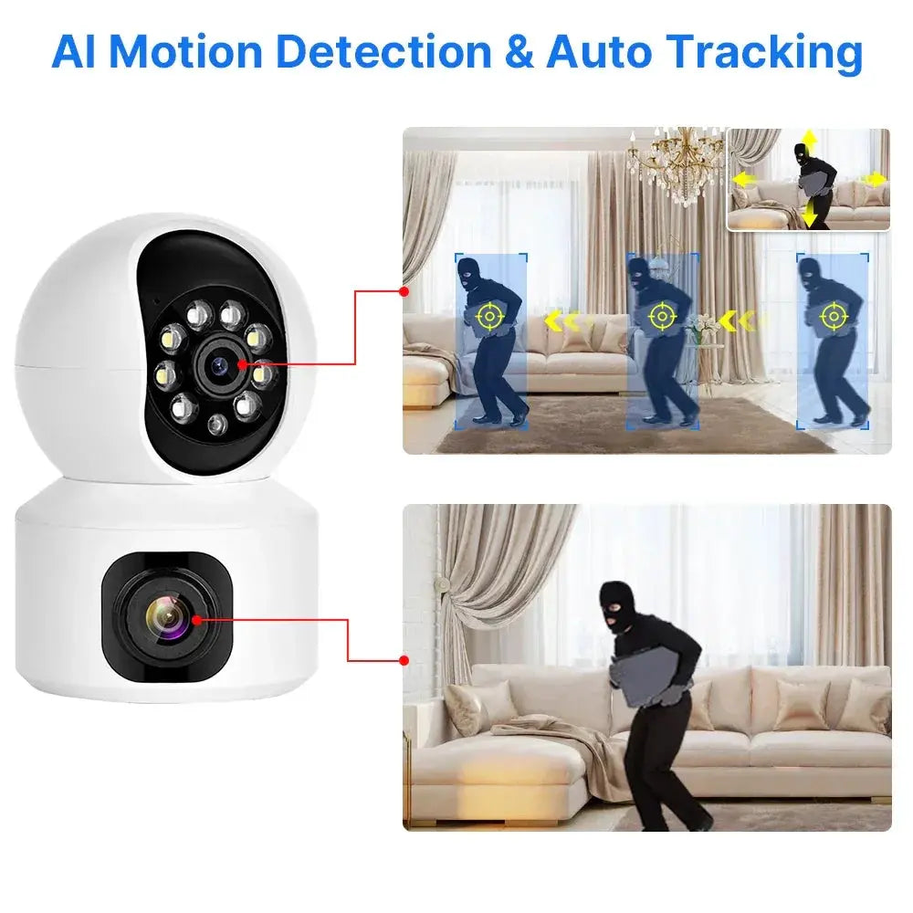 Hiseeu 2K PTZ Dome Camera Smart Home Security System