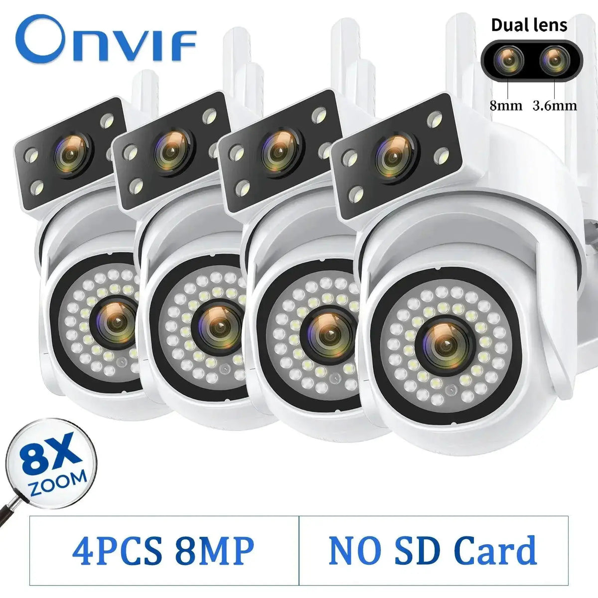 8MP Outdoor WiFi Camera With AI Smart Tracking System