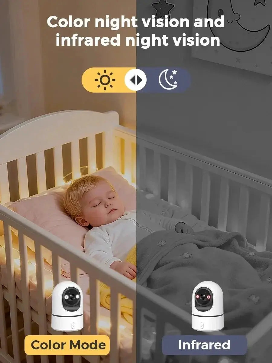 PEGATAH 5MP One - Touch Call Indoor Baby Monitor WiFi Color Night Vision - stepyours.com