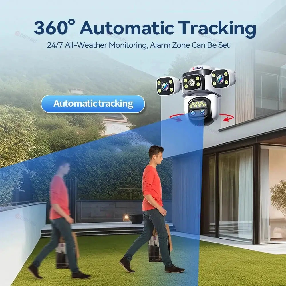 Smart Outdoor WiFi 6 Camera 20MP 10x Optical Zoom PTZ Auto Tracking Waterproof - stepyours.com