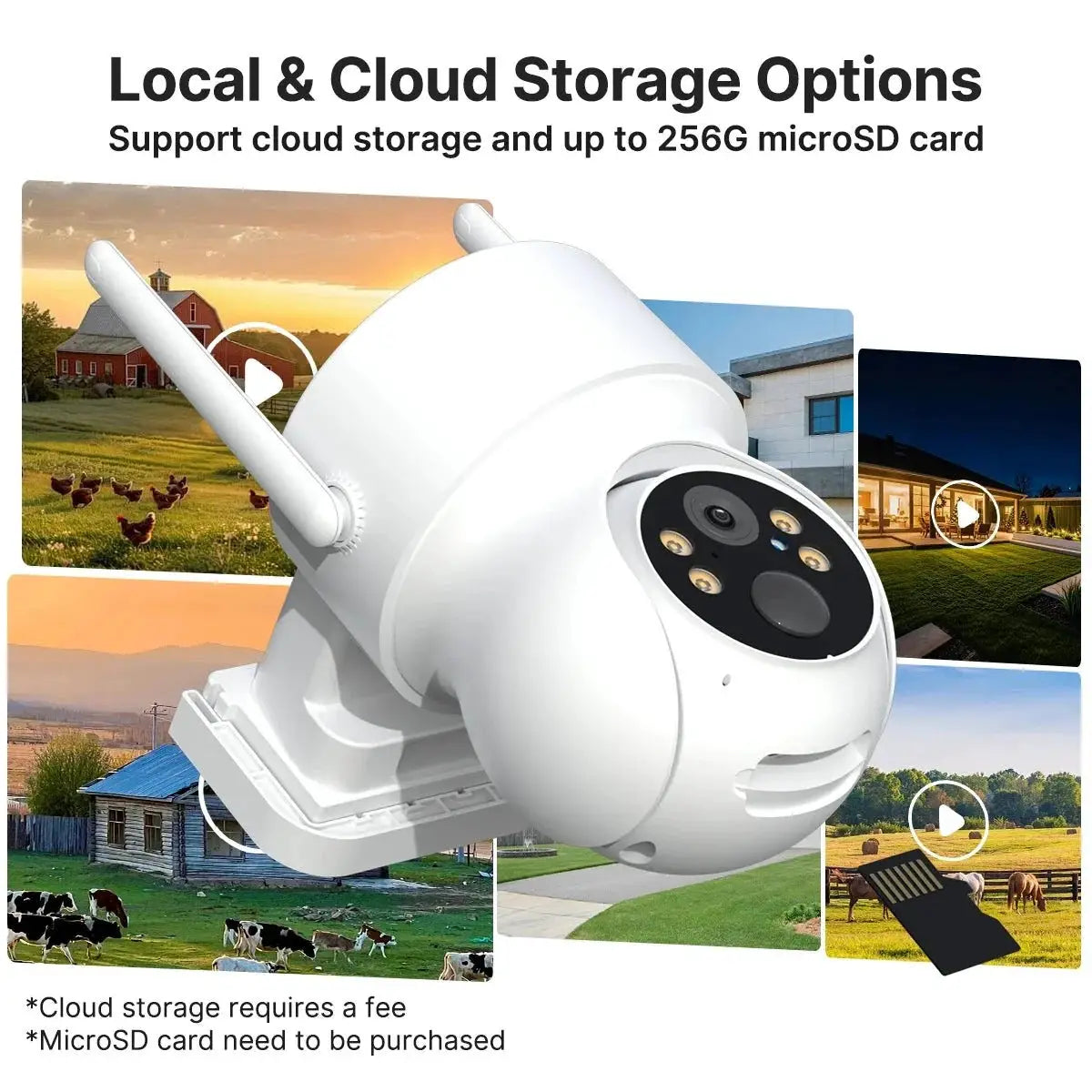 WiFi PTZ Solar Outdoor Camera 3MP 355 Pan 90 Tilt With iCsee App - stepyours.com