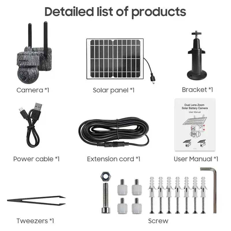 INQMEGA 8MP 4G SIM Card WiFi Solar Camera Outdoor Security