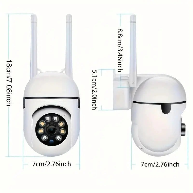 1080P Wireless Security Camera With Color Night Vision 2 Way Audio Pan Tilt Zoom - stepyours.com