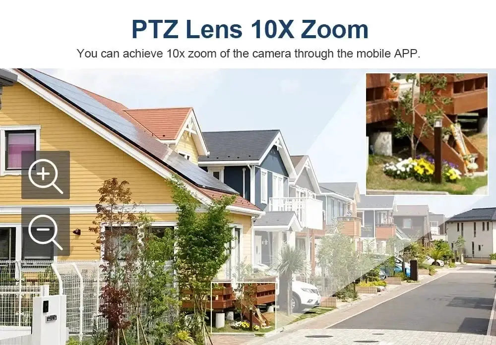 Smart Outdoor WiFi 6 Camera 20MP 10x Optical Zoom PTZ Auto Tracking Waterproof - stepyours.com