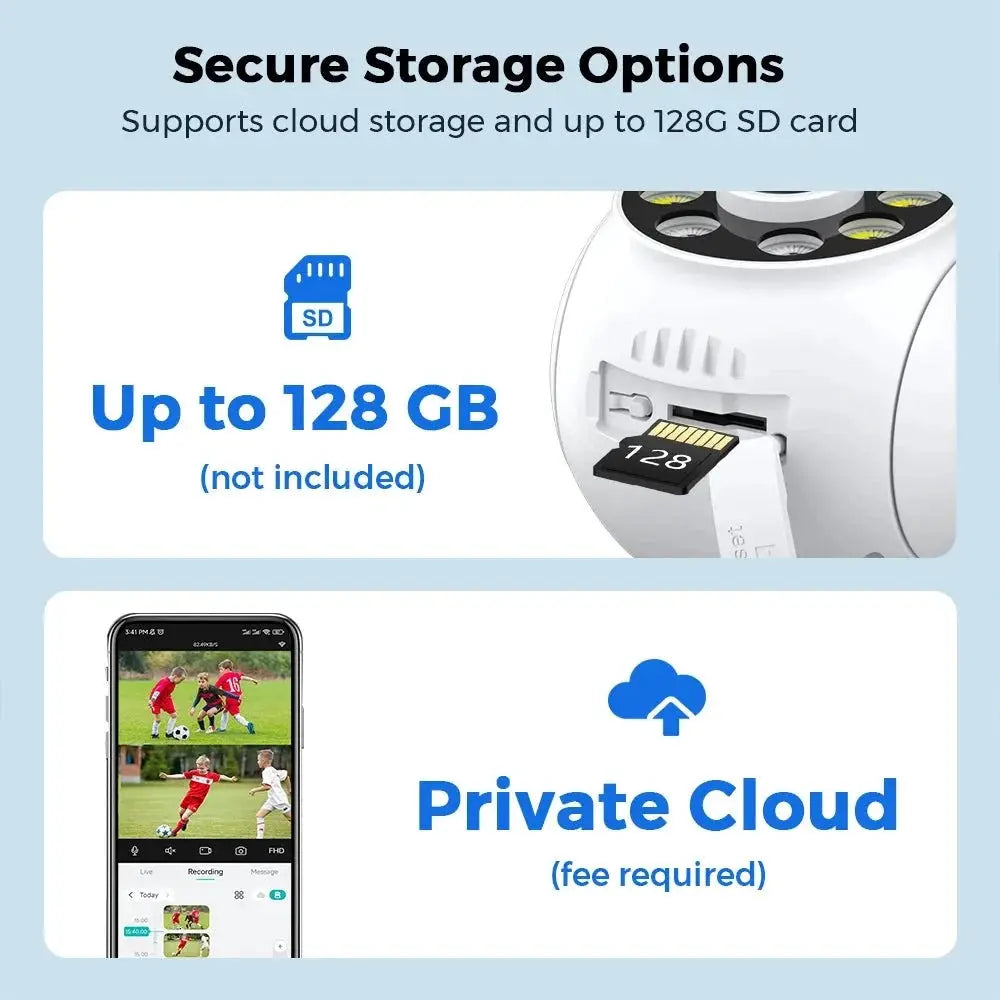 Besder 8MP WiFi PTZ Outdoor Camera With Auto Tracking Night Vision - stepyours.com