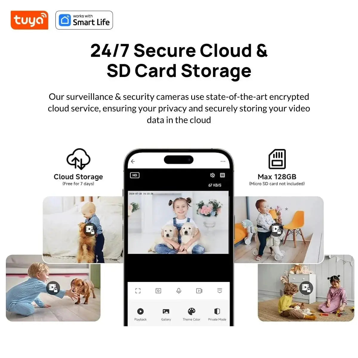 3MP HD Tuya Smart Indoor Outdoor Security Camera With Color Night Vision - stepyours.com