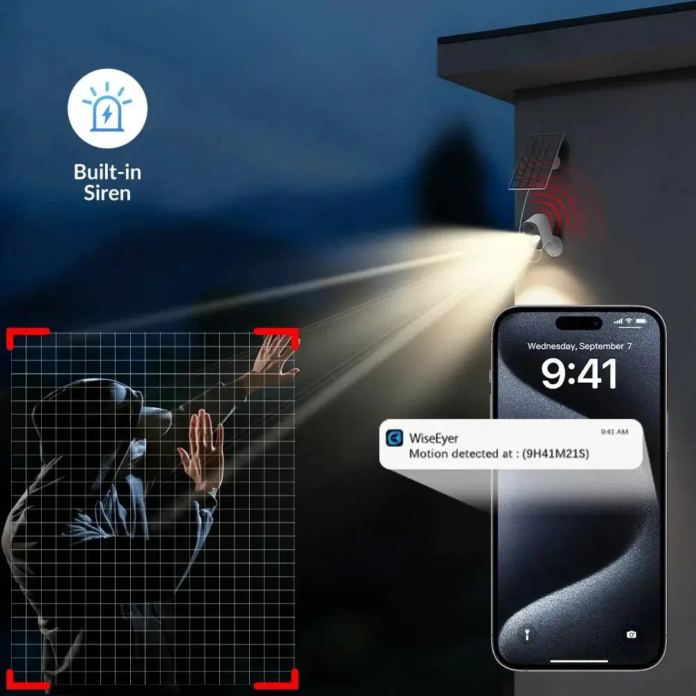 XVIM Solar Security Camera 1080P Wireless Battery Powered Outdoor Smart Motion - stepyours.com