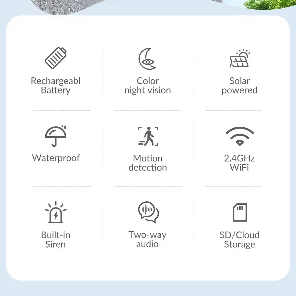 XVIM Solar Security Camera 1080P Wireless Battery Powered Outdoor Smart Motion - stepyours.com