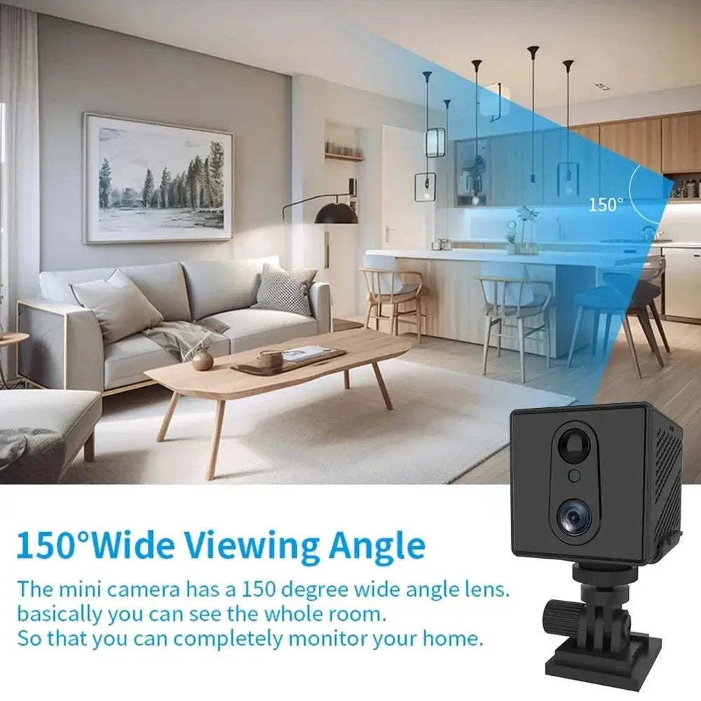 5MP Mini Camera 4G IP CCTV Two Way Audio 3000mAh Battery 64GB Night Vision - stepyours.com
