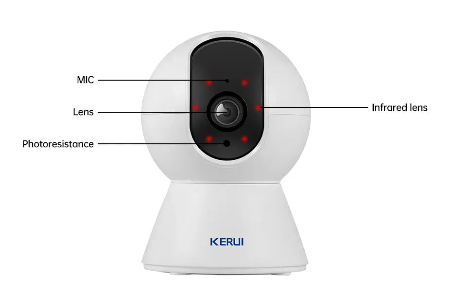 KERUI K259 5MP WiFi Indoor IP Camera With Tuya Smart App AI Tracking - stepyours.com