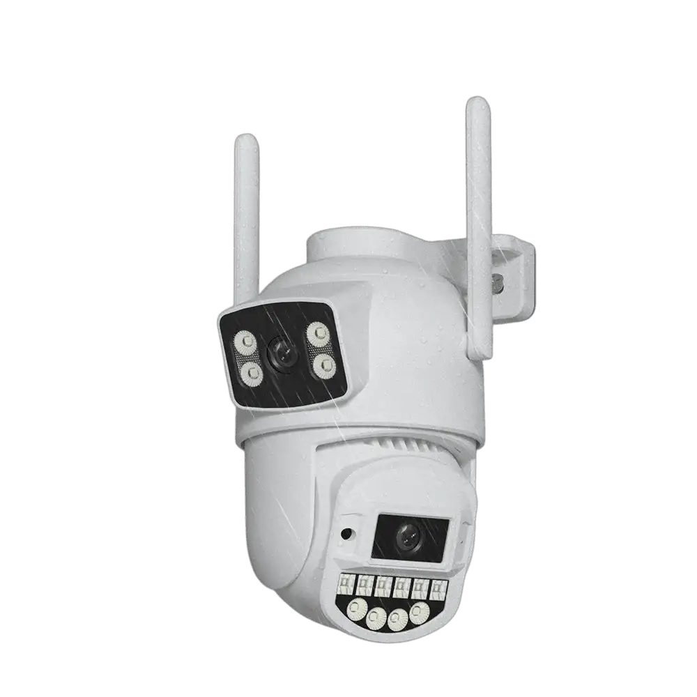 8MP 4K PTZ WiFi Camera - Dual Lens With Dual Screen AI Tracking Surveillance - stepyours.com