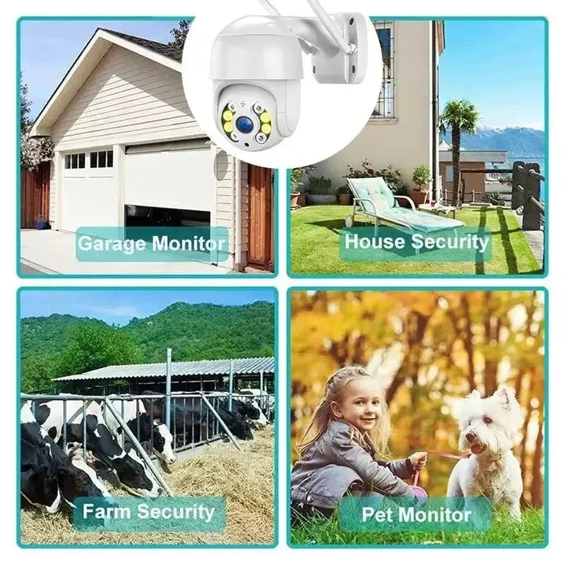 DDBROUGEN A8 - 8MP 4K IP Camera Auto Tracking PTZ Outdoor Surveillance - stepyours.com