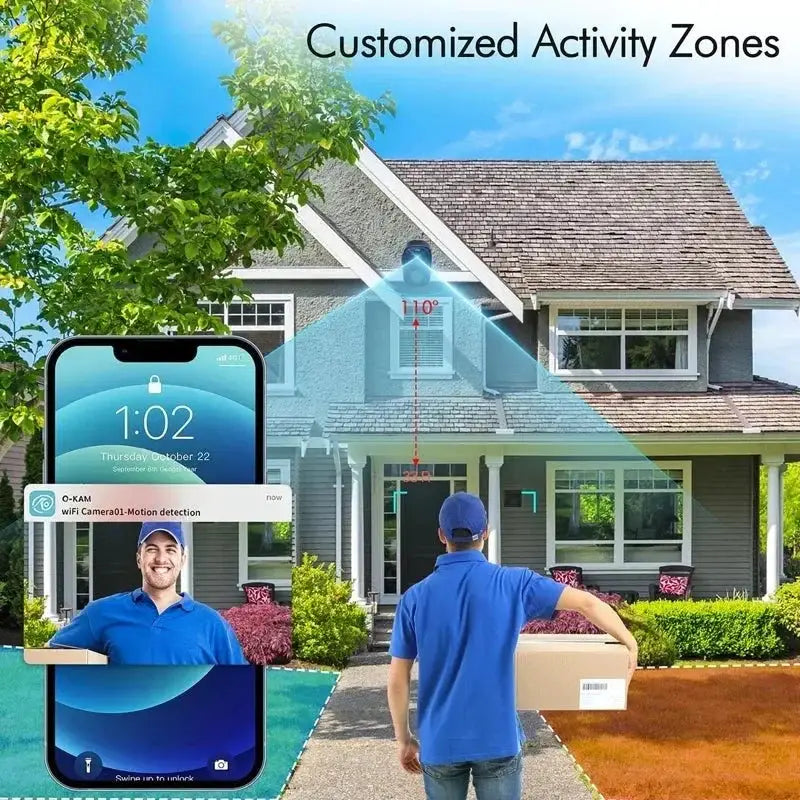 NOCCLILI Wireless Outdoor Security Camera - 2K Battery Powered WiFi Motion Siren - stepyours.com