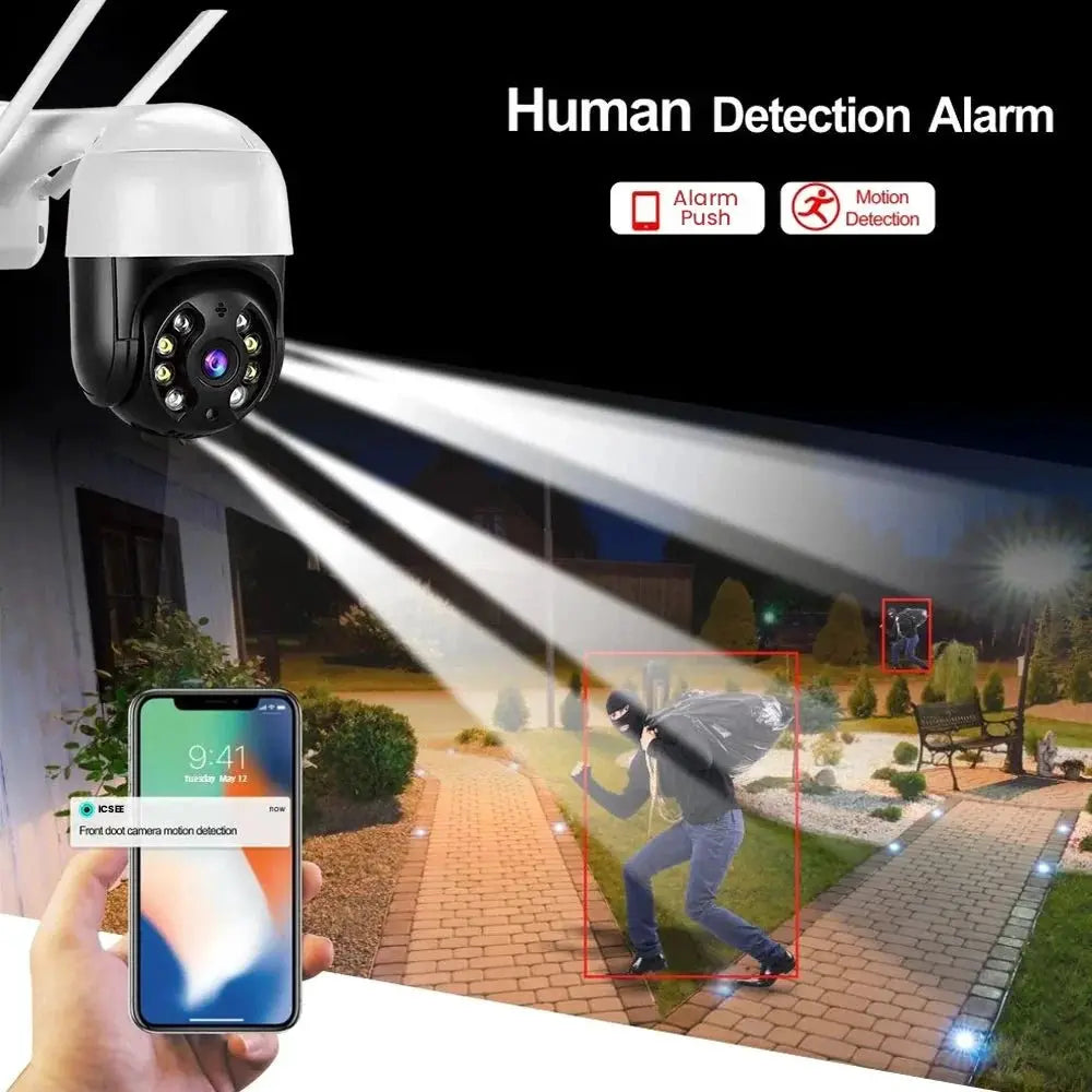 DDBROUGEN A8B PTZ Camera - 4K 8MP AI Humanoid Detection Outdoor Security Hooks - stepyours.com