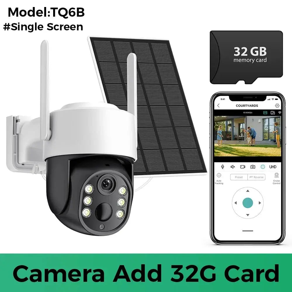 Solar WiFi Security Camera Outdoor Dual Lens 8MP 4K HD with Built - in Battery - stepyours.com