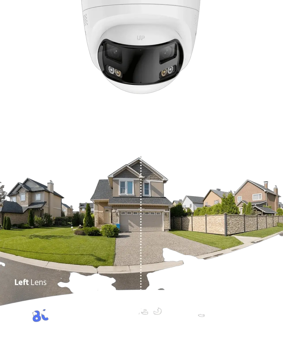 ANNKE 4K 8MP Dual - Lens Outdoor PoE Camera - 180 - Degree Wide View - stepyours.com