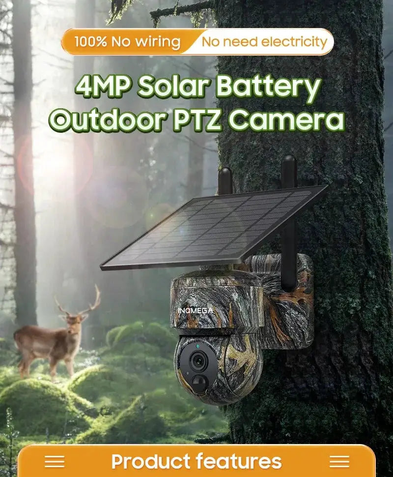 INQMEGA Solar 4G Outdoor Security Camera With Solar Panel
