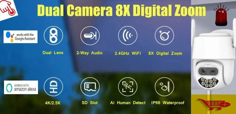 XM 5MP AI IP Camera PoE CCTV Outdoor Security Waterproof NVR System Xmeyepro - stepyours.com