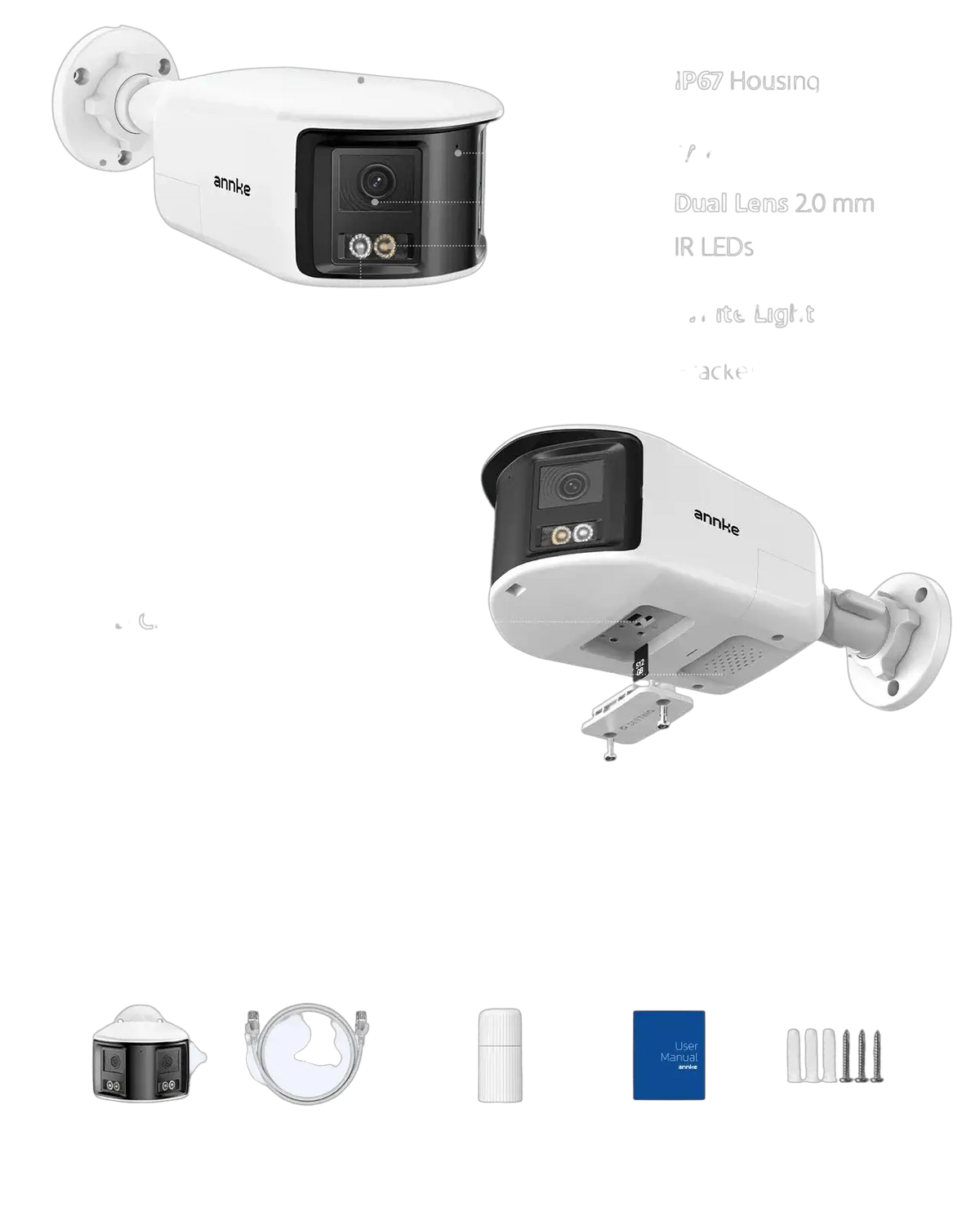 ANNKE 4K 8MP Dual - Lens Outdoor PoE Camera - 180 - Degree Wide View - stepyours.com