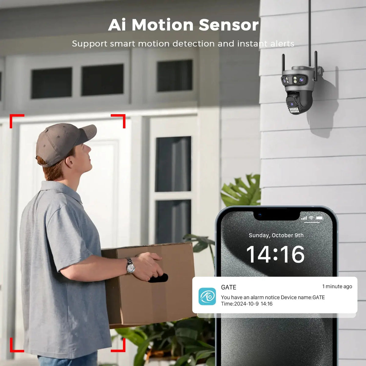 Okam Pro 15MP WiFi Outdoor Camera Auto Tracking 5X Digital Zoom PTZ Surveillance - stepyours.com