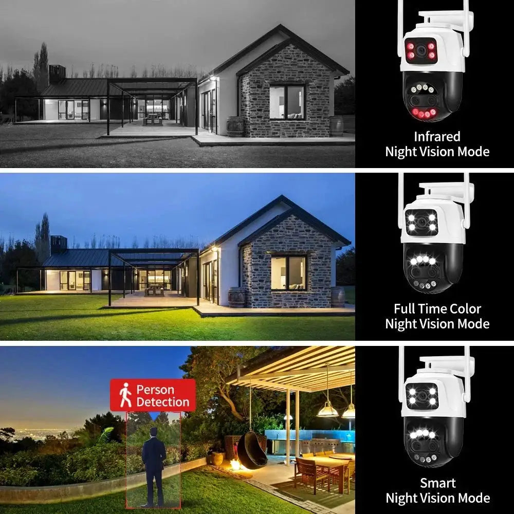 ASECAM 12MP 6K WiFi Outdoor Camera - AI Tracking, 8X Zoom, Dual Screen - stepyours.com