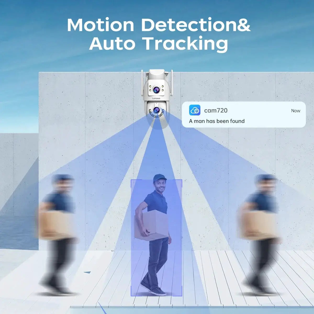 Lenovo HD PTZ Outdoor Camera Dual Lens 6MP With Auto Tracking - 5G WiFi by stepyours.com