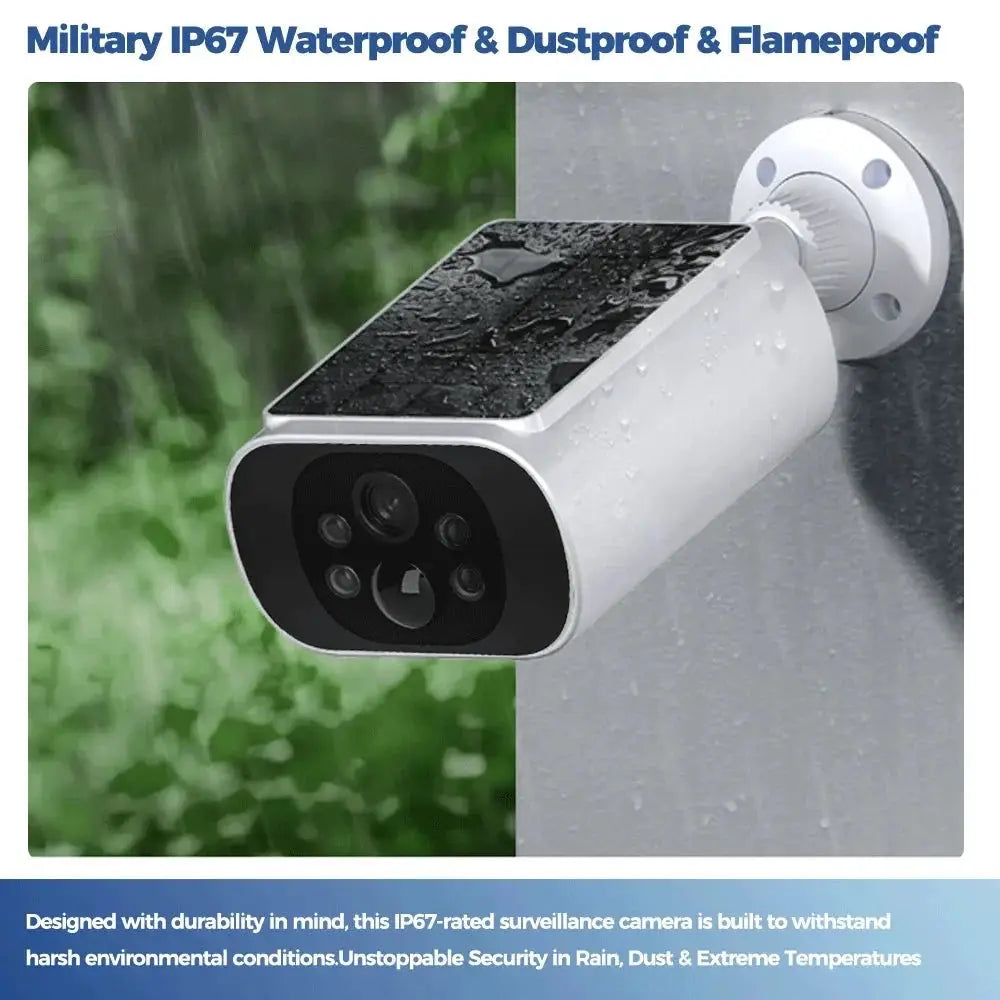 ALEVIO 2.5K Solar Outdoor Wireless Security Camera - AI Detection - stepyours.com