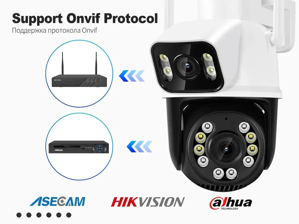 8MP 4K PTZ WiFi Outdoor Camera - Dual Lens AI Tracking for Enhanced Security - stepyours.com