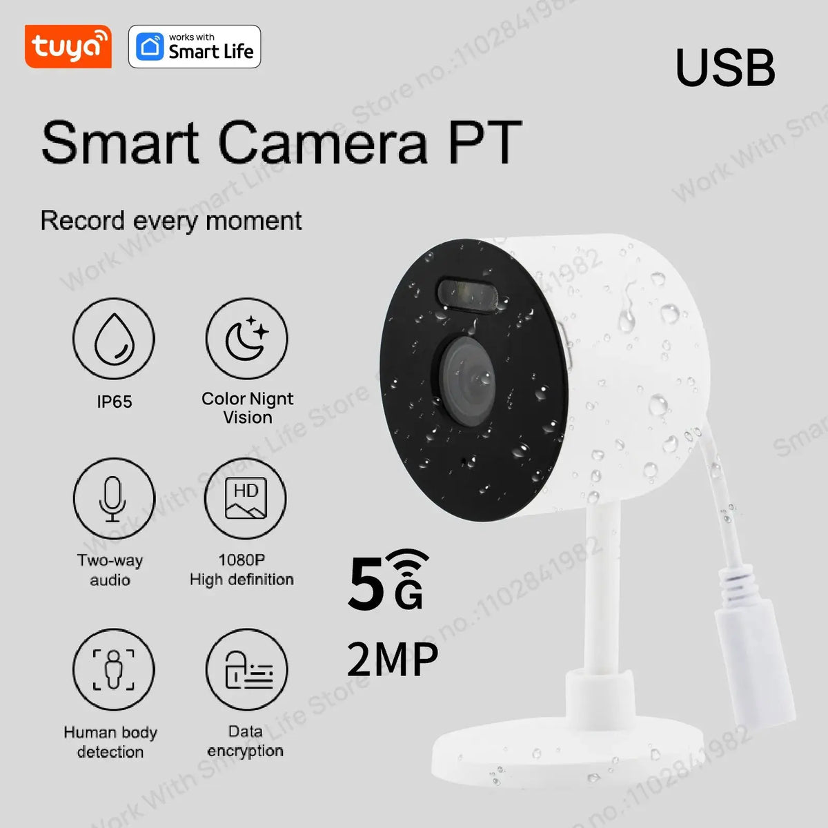 3MP HD Tuya Smart Indoor Outdoor Security Camera With Color Night Vision - stepyours.com
