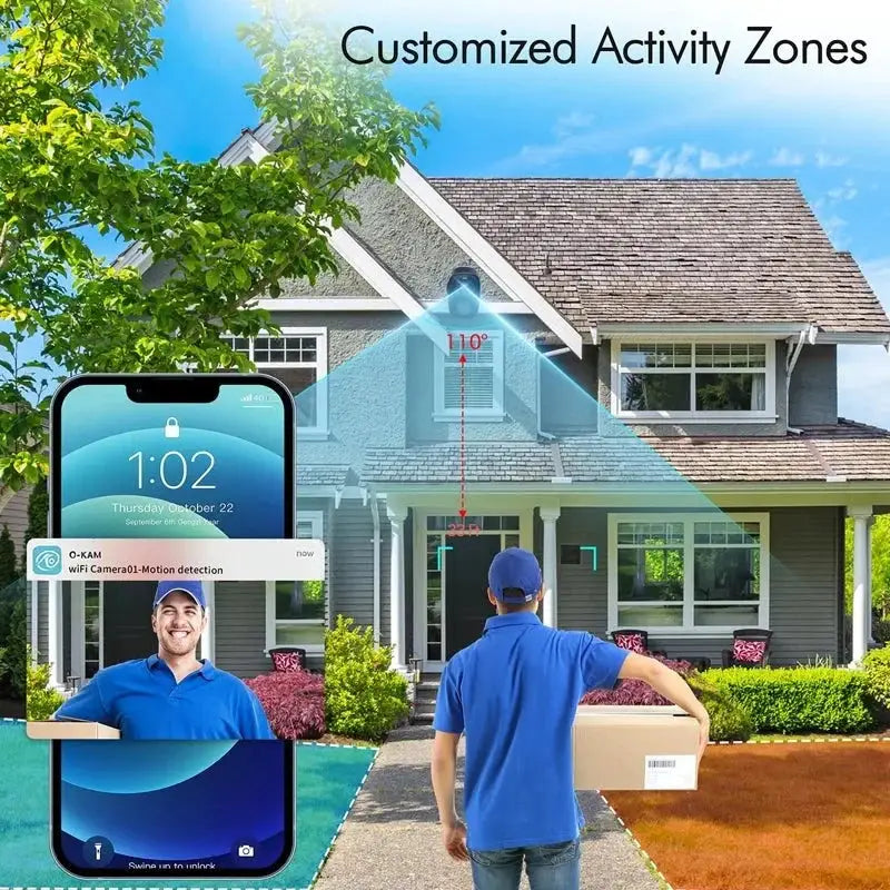HEIYOUCAM WiFi Outdoor Security Camera 2K Battery AI Color Night Vision Hooks - stepyours.com