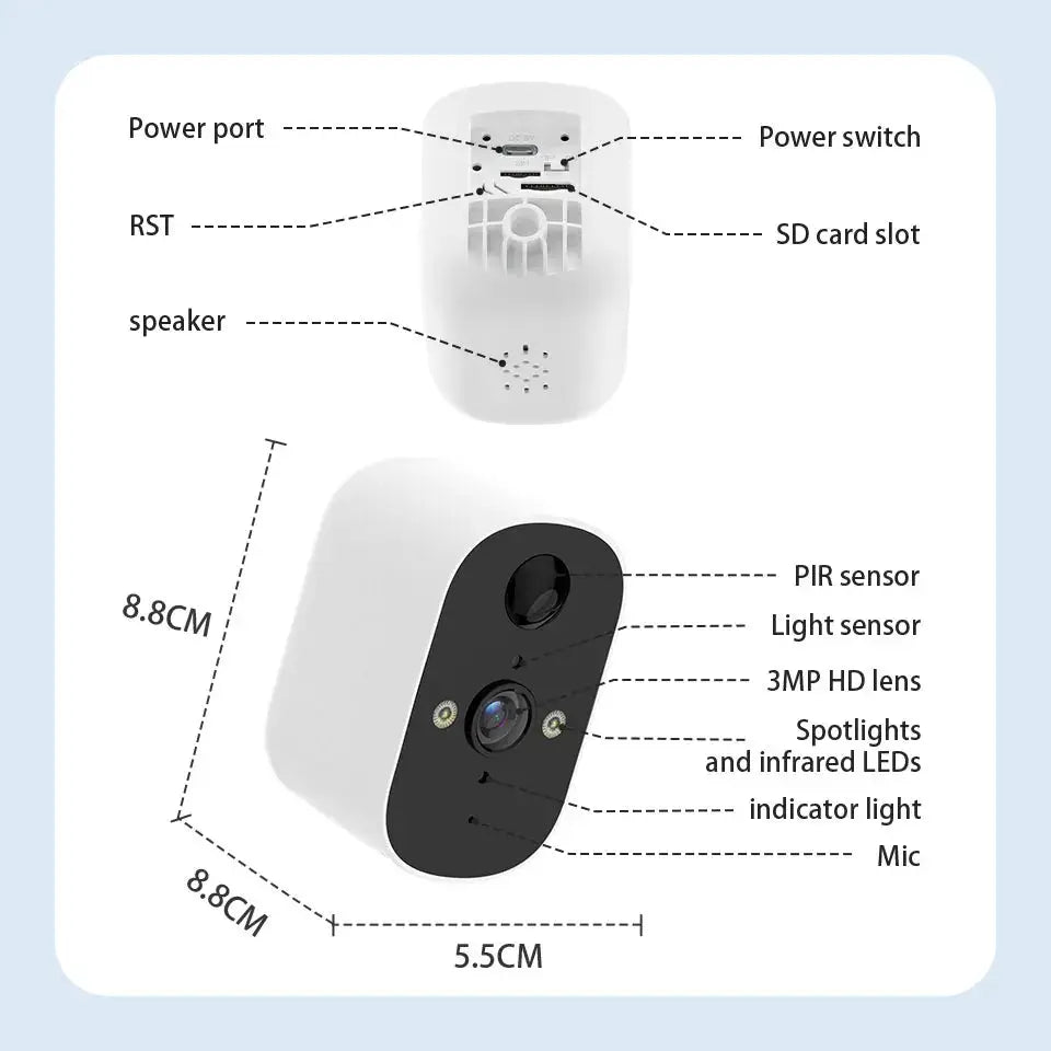 XVIM 1080P Solar Outdoor Wireless Security Camera - AI Motion Detection - stepyours.com