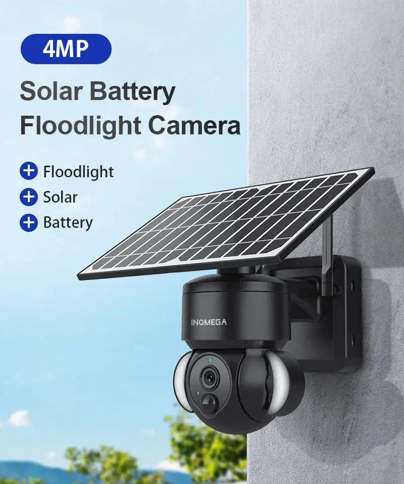 INQMEGA 4MP WiFi Tuya Solar Outdoor Security Camera