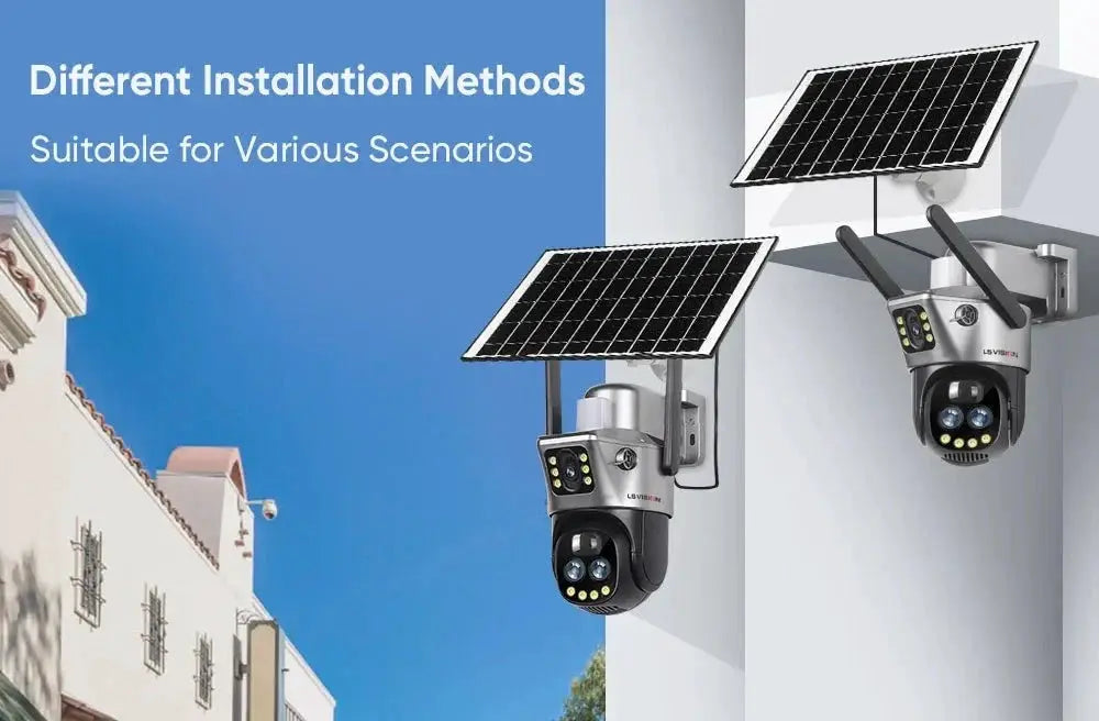 LS Vision Dual Screen Solar Camera 4G WiFi Outdoor Security 10X Zoom IP66 - stepyours.com