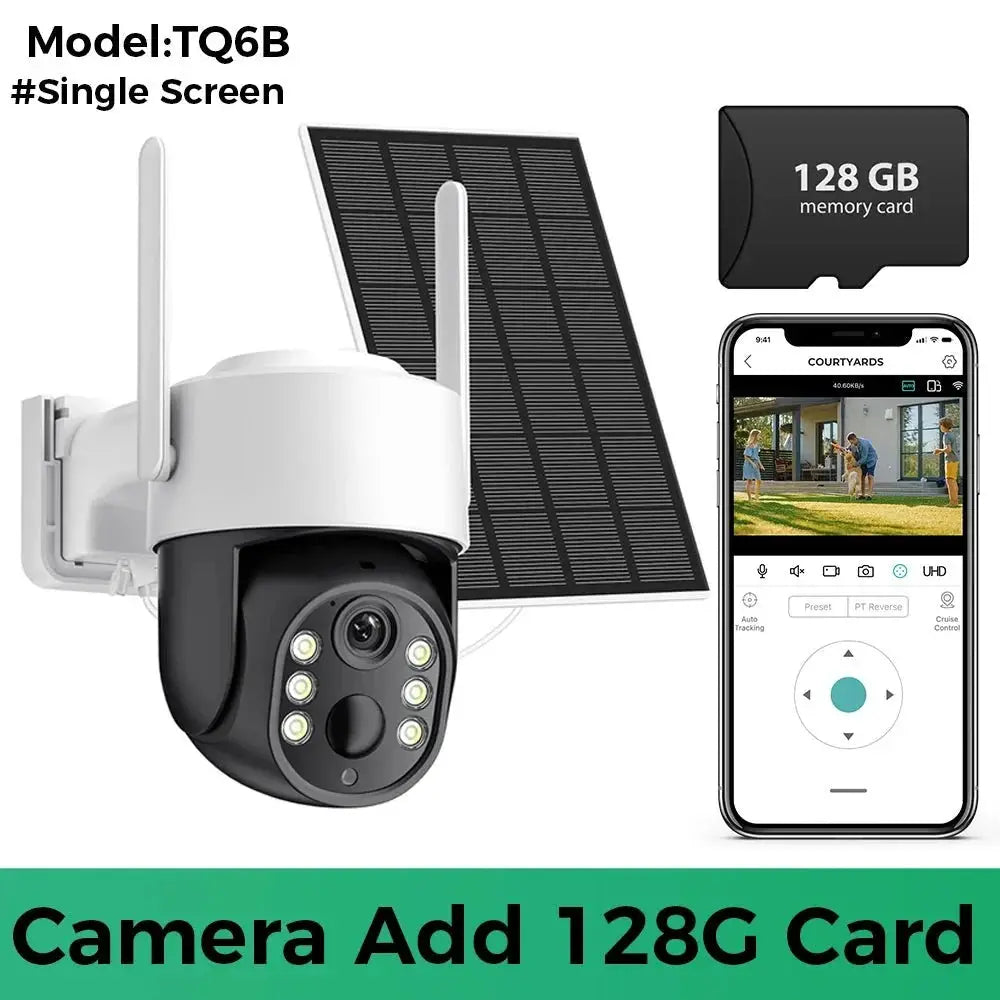 Solar WiFi Security Camera Outdoor Dual Lens 8MP 4K HD with Built - in Battery - stepyours.com