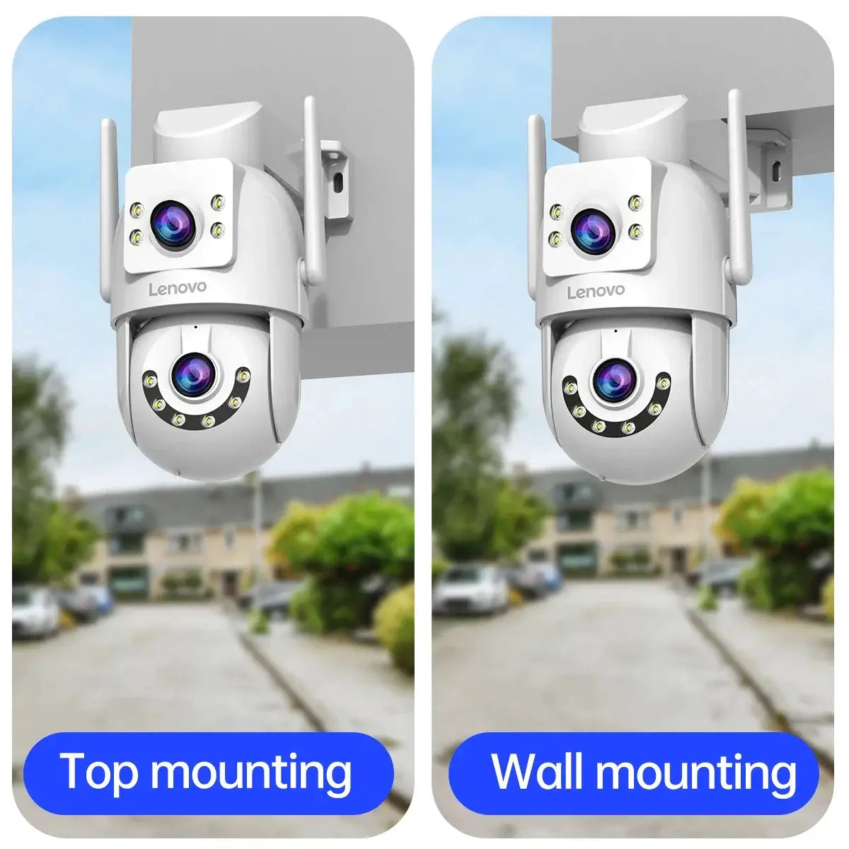 Lenovo HD PTZ Outdoor Camera Dual Lens 6MP With Auto Tracking - 5G WiFi by stepyours.com