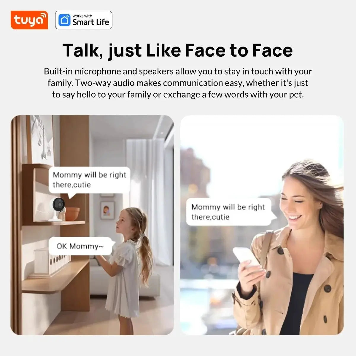 3MP HD Tuya Smart Indoor Outdoor Security Camera With Color Night Vision - stepyours.com